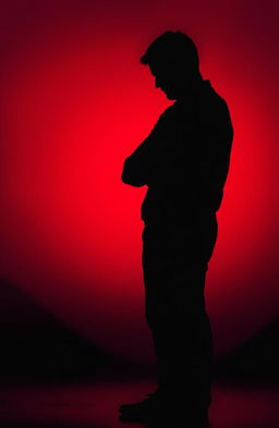 A dramatic silhouette of a person standing with arms crossed, head slightly bowed and shoulders slumped, expressing insult and dejection