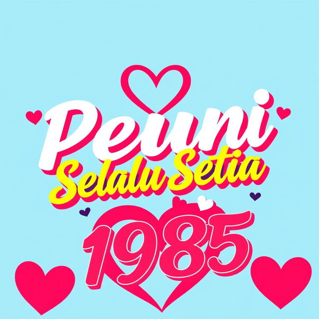 A stylish and modern t-shirt design featuring the text 'Reuni Selalu Setia' prominently displayed