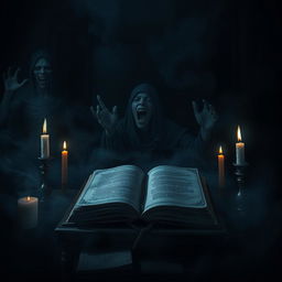 A terrifying scene inspired by supernatural horror