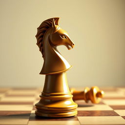 A beautifully designed knight chess piece, showcasing intricate details and craftsmanship