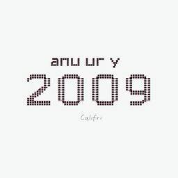 The date 'January 3, 2009' displayed in a Calibri font, with a pixelated effect to give it a digital, retro look