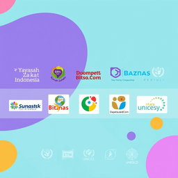 A visually striking header image featuring the logos of several charitable organizations prominently placed