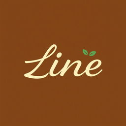 A stylish and modern logo design for a cafe named 'Line'