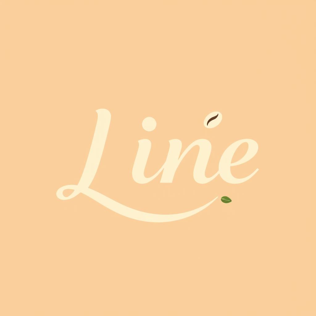 A stylish and modern logo design for a cafe named 'Line'