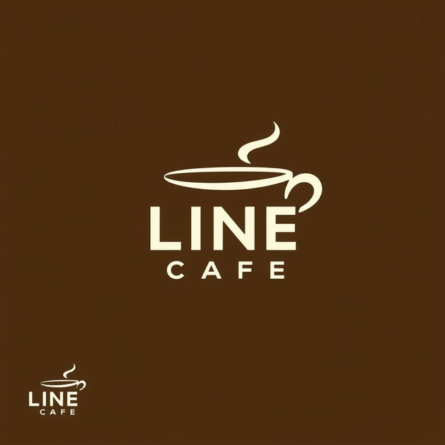 A modern and stylish logo design for 'Line Cafe'