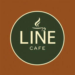 A modern and stylish logo design for 'Line Cafe'