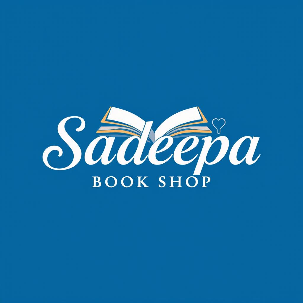 An ultra realistic logo design for a book shop named 'Sadeepa Book Shop'