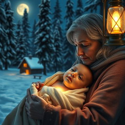 A beautiful baby boy named Arya, with a mysterious, glowing scar on his chest, is abandoned on Christmas Eve in a dark, snowy forest