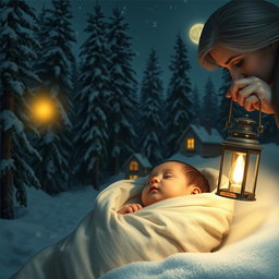 A beautiful baby boy named Arya, with a mysterious, glowing scar on his chest, is abandoned on Christmas Eve in a dark, snowy forest