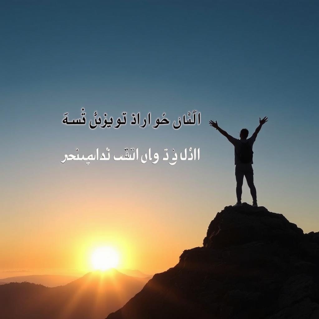 An inspiring and motivational image with the Persian text 'نبین الان خستم ، یه روزی غوغا به پا میکنم' prominently displayed