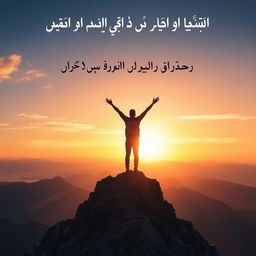 An inspiring and motivational image with the Persian text 'نبین الان خستم ، یه روزی غوغا به پا میکنم' prominently displayed