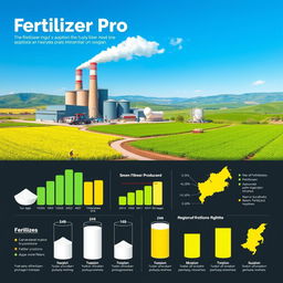 A detailed infographic depicting the fertilizer production industry in Russia