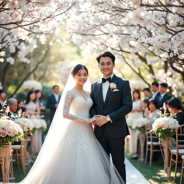 A magical wedding scene featuring Chen Zhen Yuan and Song Yuqi