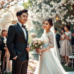 A magical wedding scene featuring Chen Zhen Yuan and Song Yuqi