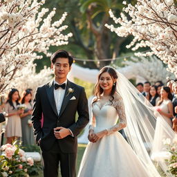 A magical wedding scene featuring Chen Zhen Yuan and Song Yuqi