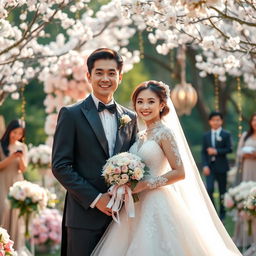 A magical wedding scene featuring actor Chen Zhen Yuan and Song Yuqi