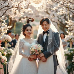 A magical wedding scene featuring actor Chen Zhen Yuan and Song Yuqi