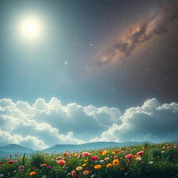 A serene and spiritual scene representing the Quranic verse 'Indeed, His command, when He intends a thing, is only that He says to it, 'Be,' and it is