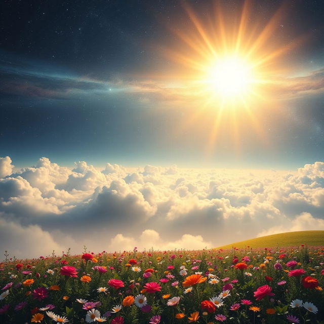 A serene and spiritual scene representing the Quranic verse 'Indeed, His command, when He intends a thing, is only that He says to it, 'Be,' and it is