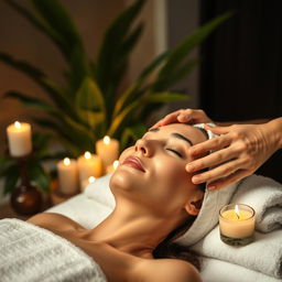 A luxurious spa setting showcasing a serene and calm environment