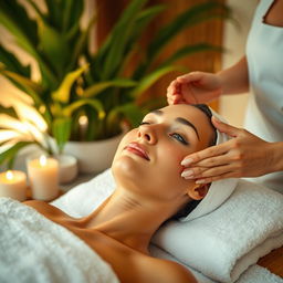 A luxurious spa setting showcasing a serene and calm environment