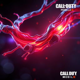 A futuristic, sleek depiction of an artery inspired by the aesthetic themes of Call of Duty Mobile (CODM)