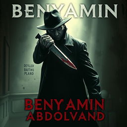 A terrifying scene depicting a dark-skinned man wearing a long black coat and a hat, with a shadowed face that evokes fear and suspense