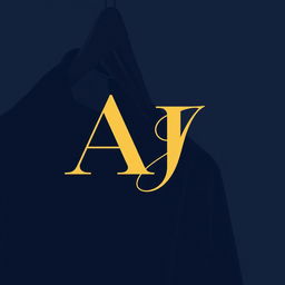 A sleek and modern logo design for a clothing store featuring the initials 'A' and 'J'