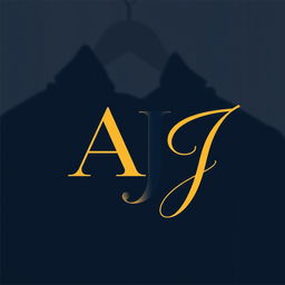 A sleek and modern logo design for a clothing store featuring the initials 'A' and 'J'