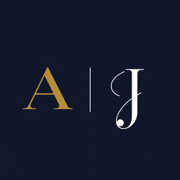A sleek and modern logo design for a clothing store featuring the initials 'A' and 'J'