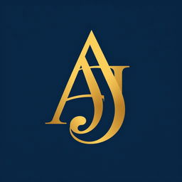 An elegant logo featuring the initials 'A' and 'J' intertwined in a sophisticated and modern style