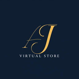 An elegant logo design featuring the initials A and J, creatively intertwined to create a sophisticated and stylish appearance