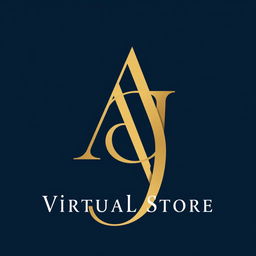 An elegant logo design featuring the initials A and J, creatively intertwined to create a sophisticated and stylish appearance