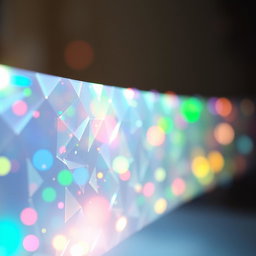 A stunning scene depicting multi-layered prism-like spots of light forming a vibrant and colorful barrier