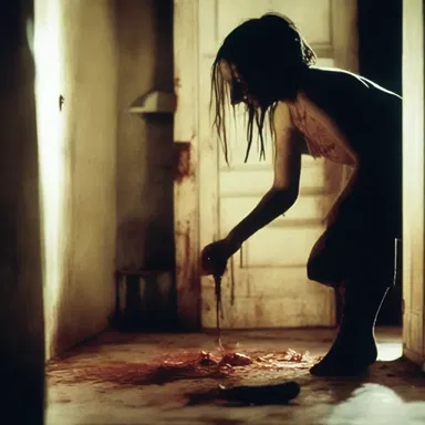 The horror movie featured a scene where the main character desperately searched for an acaricide to eliminate the blood-sucking mites haunting their home.