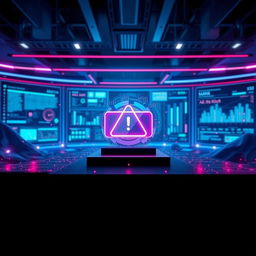 A visually striking cover image representing a digital landscape with futuristic elements