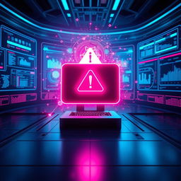A visually striking cover image representing a digital landscape with futuristic elements