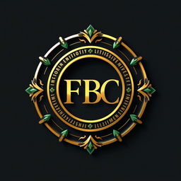 A circular logo design for a money investment company featuring the letters 'FBC' prominently in the center
