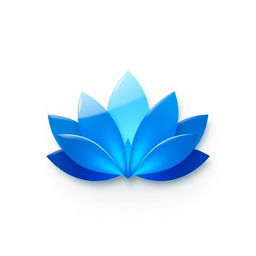 A minimal and simple button design inspired by a blue lotus flower