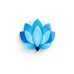 A minimal and simple button design inspired by a blue lotus flower