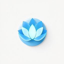 A minimal and simple button design inspired by a blue lotus flower