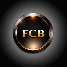 A luxurious and attractive 3D circular logo for an investment company named FCB