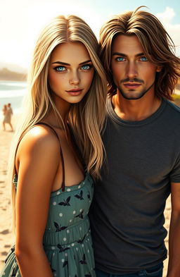 A captivating scene inspired by the characters from the book 'Diverted Hearts'