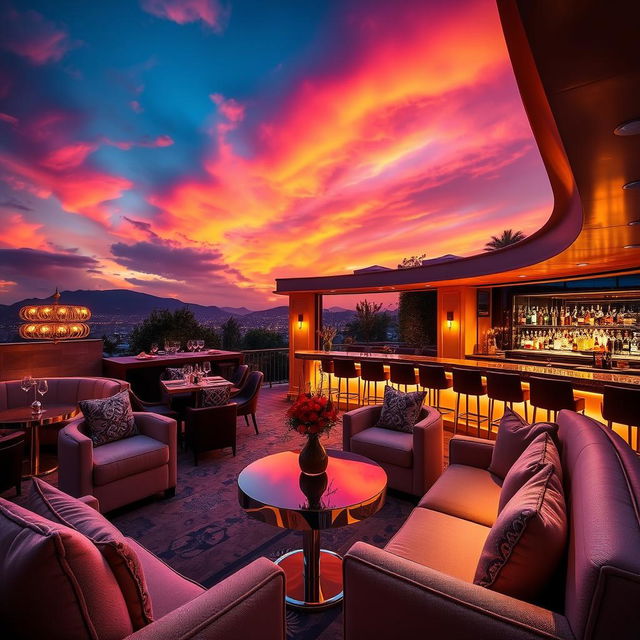 A luxurious, personalized VIP custom setting featuring a lavish lounge area with plush seating, elegant decor, and exquisite lighting