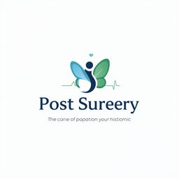 A logo design for a post-surgery transformation application, featuring a modern and sleek aesthetic