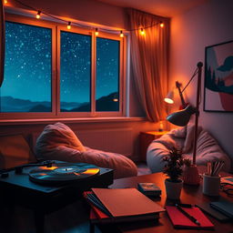 A visually captivating album cover for a chill lo-fi freestyle music project