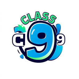 A logo design for Class 9, featuring bold, modern typography that conveys a sense of dynamism and growth