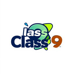 A logo design for Class 9, featuring bold, modern typography that conveys a sense of dynamism and growth