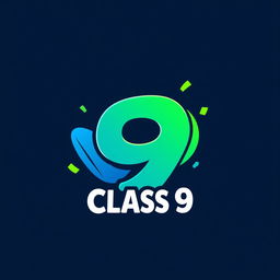 A logo design for Class 9, featuring bold, modern typography that conveys a sense of dynamism and growth