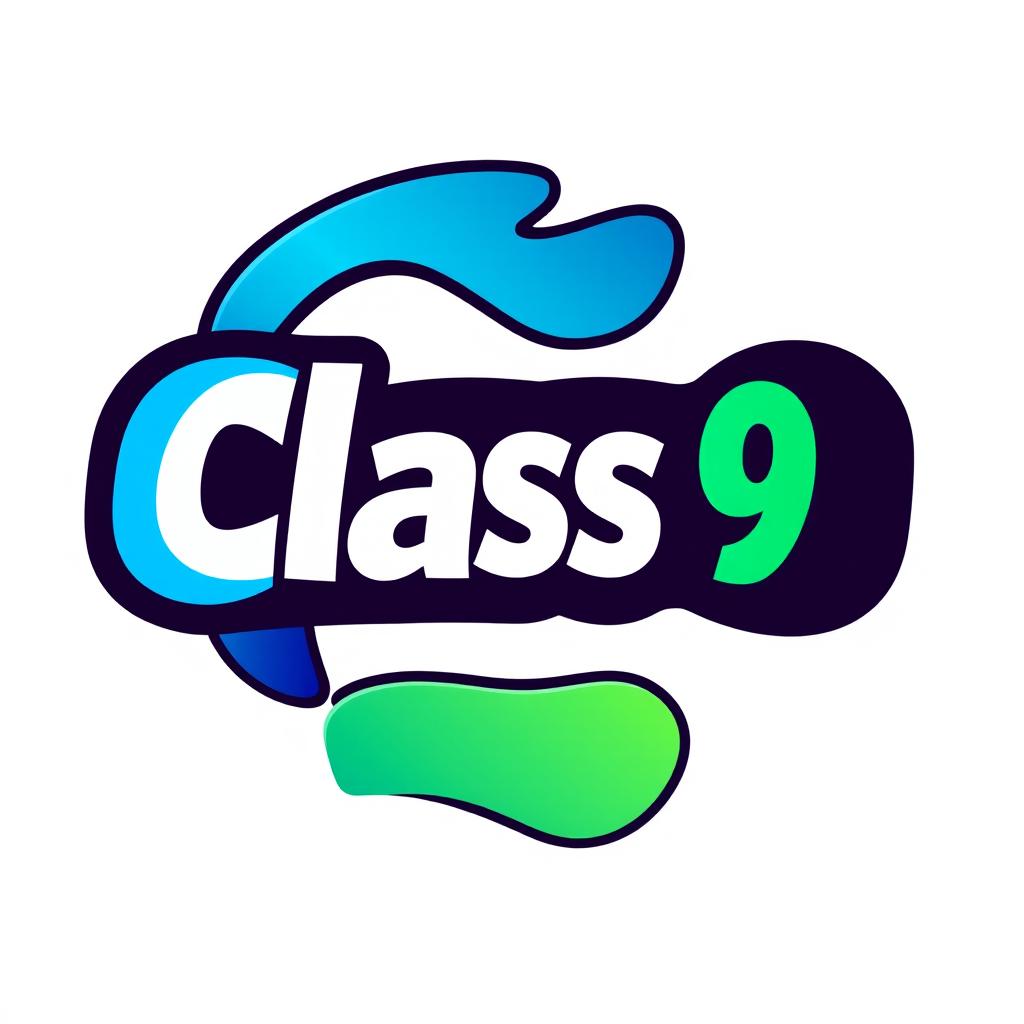 A logo design for Class 9, featuring bold, modern typography that conveys a sense of dynamism and growth